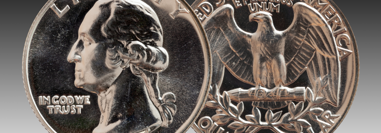 Quarter us dollar 1964 proof